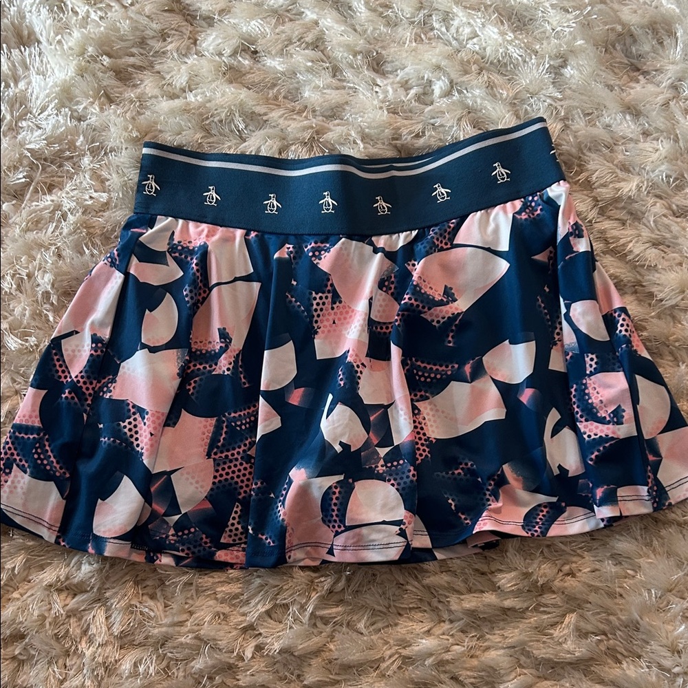 Original Penguin Pink and Navy Mini Skirt